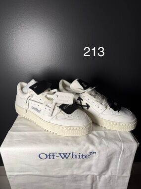 Off-White Kids Off-White/Cream Low-Top Arrow Sneakers